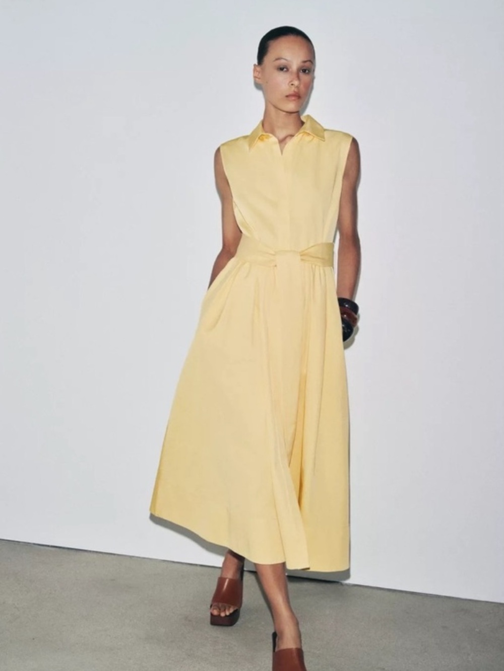Zara's ZW Collection belted dress